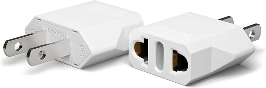 Unidapt European to Canada Plug Adapter, Unidapt Europe to US/CA Plug Adapter, EU to US Plug Converter, Travel from Europe to Type A Outlet, Power Travel Adapters European to Canada, America, Mexico