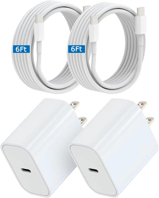 USB C Charger for iPhone 17 16 15, MFI Certified 20W Type C Charger Fast Charging Block with USB C to C Cable for iPhone 17/16/15 Pro Max/15/16 Pro/15/16 Plus/Pad Pro 12.9/11/Air and More