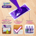 Swiffer WetJet Spray Mop Kit : Includes 1 Floor Mop, 1 Bottle of Floor Cleaner Solution, 10 WetJet Refill Pads, 2 Batteries