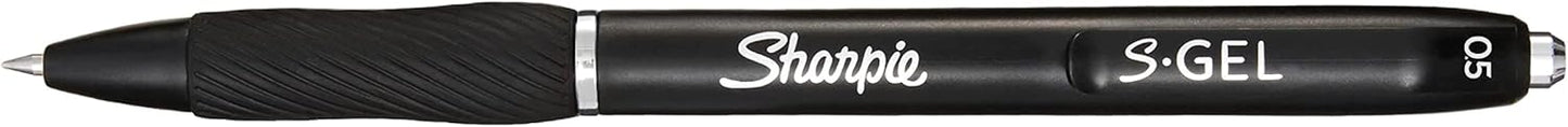 Sharpie S-Gel, Gel Pens, Fine Point (0.5 mm), Black Ink Gel Pen, 4 Count