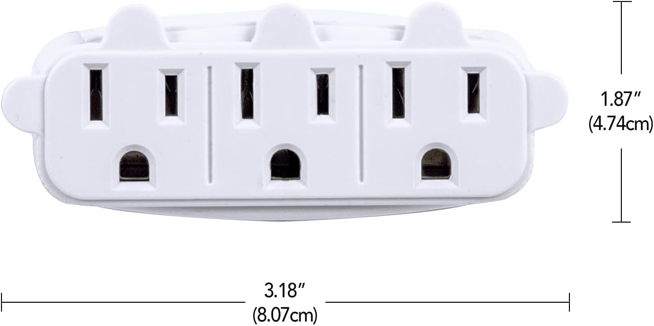 Globe Electric 69702 3-Outlet Multi-Tap Wall Tap, White Finish