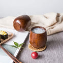 2Pcs Wooden Bourbon Glasses Set of 2, Handcrafted Whiskey Tumblers for Men, Rustic Bourbon Cups, Unique Charred Whiskey Cup, Gifts for Dad/Husband