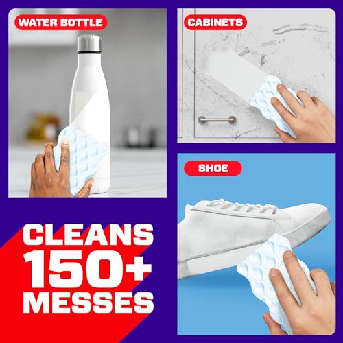 Mr. Clean Magic Eraser Sponge, Extra Durable, All Purpose Cleaner, Cleaning Scrubber, Wall, Sneaker, Kitchen, Bathroom, Shower Cleaner, Cleaning Supplies, Cleaning Pads, 12ct