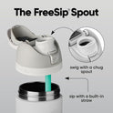 Owala FreeSip Insulated Stainless Steel Water Bottle with Straw for Sports and Travel, BPA-Free, 24-oz, Shy Marshmallow