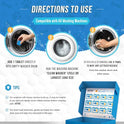 Washing Machine Cleaner for Pet Owners - ACTIVE Enzymatic Deep Clean Descaler for Cat & Dog Hair, Urine, Odor, Residue, 24 Septic-Safe Tablets for Top Load, Front Loader, HE Washer Tub - 1 Year Supply