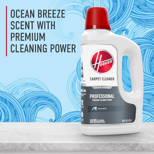 Hoover Professional Carpet Cleaner Solution, 1.89 L, Ocean Breeze Scent