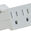Globe Electric 46505 3-Outlet Lateral Swivel Grounded Wall Adapter Tap, White Finish