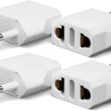 Unidapt 4-Pack European Travel Plug Adapter, Unidapt Canada US to Europe Adapter Type C Outlet Converter America CA USA Italy Spain Germany France EU, Power Plug, White
