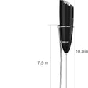 SIMPLETASTE Milk Frother Handheld Electric Foam Maker, Drink Mixer with Stainless Steel Whisk for Cappuccino, Bulletproof Coffee, Latte, Black, with Stand, Battery Operated