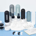 20 Pack Travel Bottles Set, TSA Approved Travel Size Toiletries Containers, Leak Proof Travel Shampoo and Conditioner Bottles, Refillable Travel Essentials Toiletry Bottles (Dark Color)
