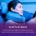 Cabeau Evolution S3 Travel Neck Pillow Memory Foam Neck Support, Adjustable Clasp, and Seat Strap Attachment - Comfort On-The-Go with Carrying Case for Airplane, Train, and Car (Jet Black)