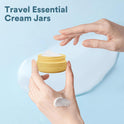 Ceecysaa Travel Containers for Toiletries, TSA Approved Silicone Cream Jars, Size Containers with Lids, Travel Accessories with Lid for Cosmetic Face Body Hand Cream (4 Pack)