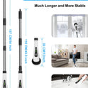 Leebein Electric Spin Scrubber, Cordless Cleaning Brush with 8 Replaceable Brush Heads, Tub and Floor Tile Power Scrubber Dual Speed with Adjustable & Detachable Handle for Bathroom Cleaning