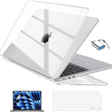 EooCoo Case Compatible with MacBook Air 13 inch M5 M4 M3 M2 2026-2022 A3449 A3240 A3113 A2681, 13.6" Hard Case Cover & Keyboard Skin & Screen Protector for Laptop Air 13.6 inch - Crystal Clear
