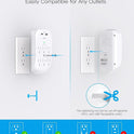 2 Pack 6-Outlet Wall Surge Protector, Multi Plug Outlet Extender, Outlet Wall Mount Adapter with 2 USB Charging Ports 2.4 A, 490 Joules for Home, School, Office