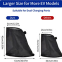 EV Charger Port Cover, Electric Car Charger Plug Cover, Outdoor Waterproof Winter Snow Rain UV All-Weather Protection, Magnetic Attachment, Suitable for Steel-Bodied Electric Vehicles