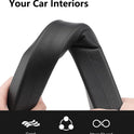 Car Seat Gap Filler, 2 Pack PU Leather Fill The Gap Between Seat and Center Console, Seat Crevice Blocker Stop Things from Dropping, Universal Vehicle Interior Accessories Black