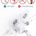 European Travel Plug Adapter, International Power Plug Adapter with 3 Outlets 3 USB Charging Ports(1 USB C), Travel Essentials to Italy,Greece,Israel,France, Spain (Type C)