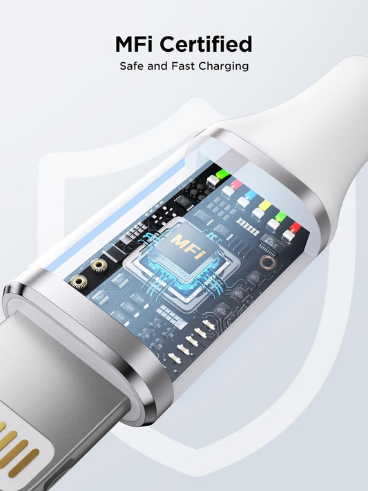 iPhone Charger [Apple MFi Certified] 6FT USB Charger Cable Fast Charging USB to Lightning Cable Braided Cord Compatible with iPhone 14 13 12 11 Pro Max XR XS X 8 7 6 Plus SE, iPad