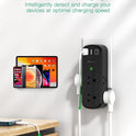 USB Outlet Extender Surge Protector - with Rotating Plug, 6 AC Multi Plug Outlet and 3 USB Ports (1 USB C), 3-Sided Swivel Power Strip with Spaced Outlet Splitter for Home, Office, Travel (Black)