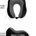 ZHCHG 2 Pack Travel Pillow, Best Memory Foam Neck Pillow for Airplane, Head Support Comfortable Pillow for Sleeping Rest, Train, Car & Home Use (Black and Pink)