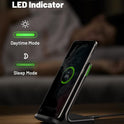 INIU Wireless Charger, 15W Fast Wireless Charging Stand with Sleep-Friendly Adaptive Light for iPhone 17 16 15 14 13 12 Pro Max Plus Samsung Galaxy S23 S22 Ultra S21 Note 20 Google etc