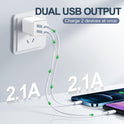 USB Charger Block, 2 Pack Dual Port USB Wall Plug 2.1A Power Adapter Charging Block for Phone 14 13 12 11 Pro Max SE XS XR X 8 7 6 Plus, Pad, Galaxy, Tablet, Android Phone