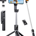 ANXRE Extendable Selfie Stick with Wireless Remote | Compact Portable for Travel, Compatible with iPhone Samsung Android Smartphones