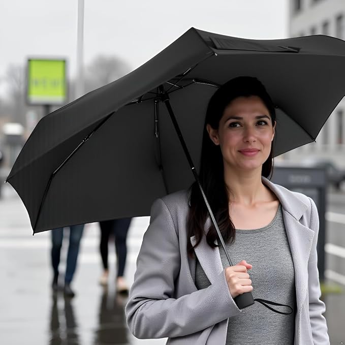 Compact Travel Umbrella with Case Sun&Rain Lightweight Small and Compact Suit for Pocket