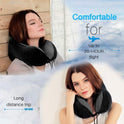 ZHCHG 2 Pack Travel Pillow, Best Memory Foam Neck Pillow for Airplane, Head Support Comfortable Pillow for Sleeping Rest, Train, Car & Home Use (Black and Pink)