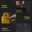 HOTO Electric Screwdriver Set, 3.6V Cordless Screwdriver Set USB-C, 3 Torque Settings, 1500mAh Battery, LED Light & 12 S2 Metal Bits for Furniture/Electrical Repairs