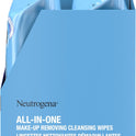 Neutrogena All-in-One Makeup Removing Cleansing Wipes - Gentle Cleansing Towelettes Remove Make-up & Waterproof Mascara - Plant-Based, Alcohol-Free Formula for Sensitive Eye Area - Value Twin Pack, 50 Count