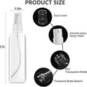 DTDNZKN 4 Pack 3.4 Oz (100ml) TSA Approved Travel Bottles, Travel Size Containers Spray Bottles with Labels - Fine Mist, Refillable, Reusable, Leak Proof