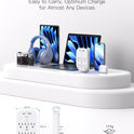 2 Pack 6-Outlet Wall Surge Protector, Multi Plug Outlet Extender, Outlet Wall Mount Adapter with 2 USB Charging Ports 2.4 A, 490 Joules for Home, School, Office