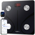 RENPHO Body Fat Scale, Smart Scale for Body Weight, BMI Digital Bathroom Weight Scale, Body Measurements with Smartphone App sync with Bluetooth, 400 lbs - Black, Elis 1