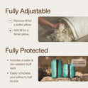 Coop Home Goods Adjustable Travel Pillow -Small Camping Pillow For Sleeping with Compressible Stuff Sack- Medium-Firm Memory Foam Lulltra Washable Cover - CertiPUR-US/GREENGUARD Gold Certified (19x13)