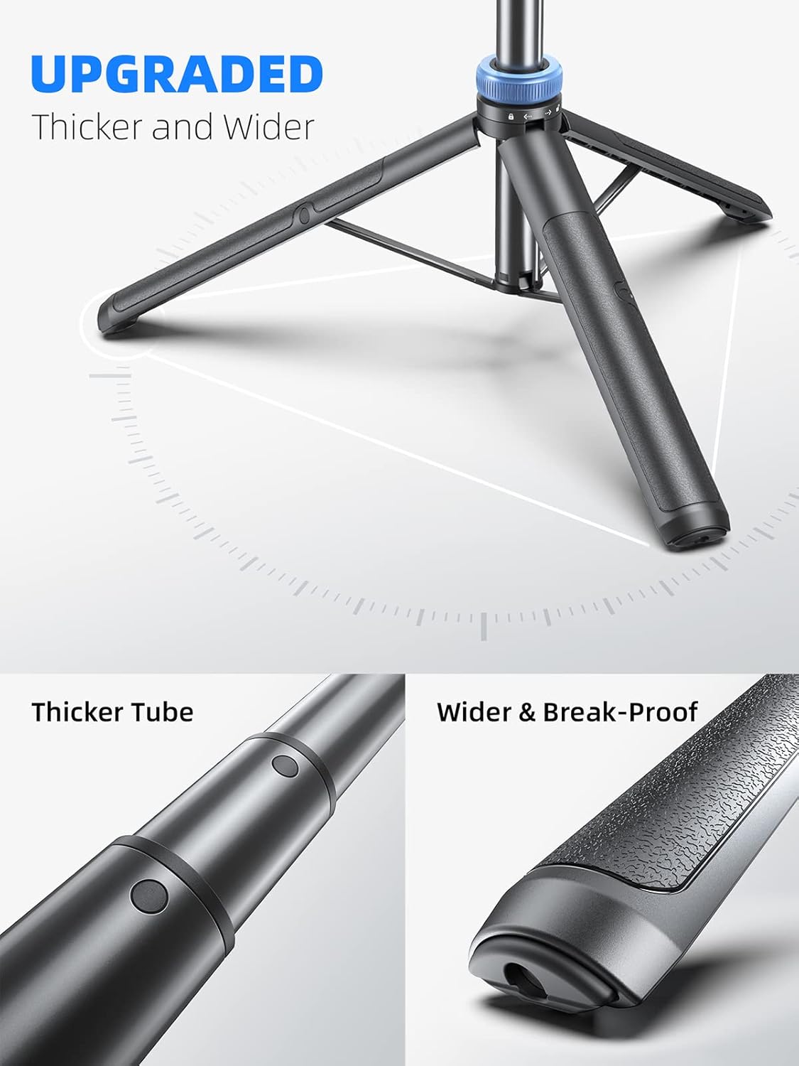 Kaiess 62" Phone Tripod, Selfie Stick Tripod & Phone Tripod Stand with Remote, Cell Phone Tripod for iPhone, Extendable Travel Tripod Compatible with iPhone/Android/Camera
