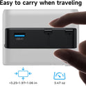 Mini Universal Travel Plug Adapter, 2026 Ultra-Thin PD 25W Fordable Travel Adapter with 1AC 1USB-A 2USB-C Ports,Smart Temperature Control, Worldwide EU/UK/AU/AS Plug Adapter for Travel