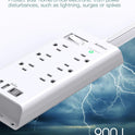 Power Strip Surge Protector - Addtam 10Ft Long Extension Cord with 6 Outlets and 4 USB Ports(2USB C), Flat Plug Overload Surge Protection Outlet Strip, Wall Mount for Home, Office and More