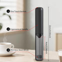 CIRCLE JOY Electric Milk Frother Handheld, Rechargeable Coffee Frother with Dual Spring Whisk, Portable Hand Frother Wand Drink Mixer for Coffee, Hot Chocolate, Cappuccino, Frappe, Matcha, Black