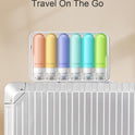 Quatish Travel Size Bottles 6 Pack, Original Patented 3 oz TSA Approved Travel Containers for Toiletries, BPA Free Silicone Travel Shampoo and Conditioner Bottles Leak Proof, Travel Essentials