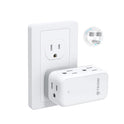 TROND 360° Rotating Multi Plug Outlet Extender, Small Wall Splitter 6 Electrical Charging Ports, Cruise Ship Travel Essentials, No Surge Protector Swivel Flat Power Expander for Home Office, 1875W