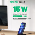 Wireless Charger, INIU [2 Pack] 15W Fast Wireless Charging Stand, Wireless Charging Station with Sleep-Friendly Adaptive Light for iPhone 17 16 15 14 13 12 Pro Max Samsung Galaxy S23 S22