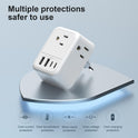 VYLEE Travel Plug Adapter, International Plug Adapter with 4 AC Outlets 4 USB Ports(2 USB C), Travel Adapter Type C Travel Essentials for US to Most Europe France Germany Italy Spain [1 Pack]