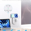 2 Pack 6-Outlet Wall Surge Protector, Multi Plug Outlet Extender, Outlet Wall Mount Adapter with 2 USB Charging Ports 2.4 A, 490 Joules for Home, School, Office
