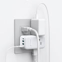 TROND 360° Rotating Multi Plug Outlet Extender, 2 PD 20W USB C Fast Charging Station, Small Power Splitter with 3 Way Sided Wall Socket Adapter for Home Office Dorm Room Cruise Travel Essentials