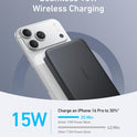 Anker MagGo Power Bank, Ultra-Slim 10,000mAh Magnetic Battery Pack, Qi2 Certified 15W Ultra-Fast MagSafe Compatible Portable Charger, Ergonomic Design, for iPhone17/16/15/14 Series, and More