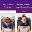 Cabeau Evolution S3 Travel Neck Pillow Memory Foam Neck Support, Adjustable Clasp, and Seat Strap Attachment - Comfort On-The-Go with Carrying Case for Airplane, Train, and Car (Jet Black)