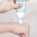 Quatish Travel Bottles for Toiletries, Original Patented Leak Proof Travel Size Toiletries, 3 oz Tsa Approved Silicone Containers, Shampoo and Conditioner Bottles, Travel Essentials, Grey