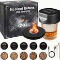 Whiskey Smoker Kit -Electric Cocktail Smoker Kit with 6 Flavors Wood Chips, Rechargeable Old Fashioned Smoker Kit, Bourbon Smoker Kit, Drink Smoker Kit Gifts for Men/Dad/Husband